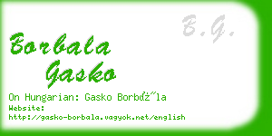 borbala gasko business card